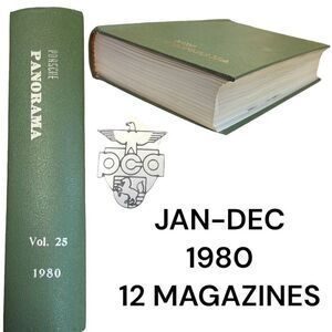 Porsche Panoramic Hardcover Bounded Magazines Vintage 1980 JAN-Dec  PCA